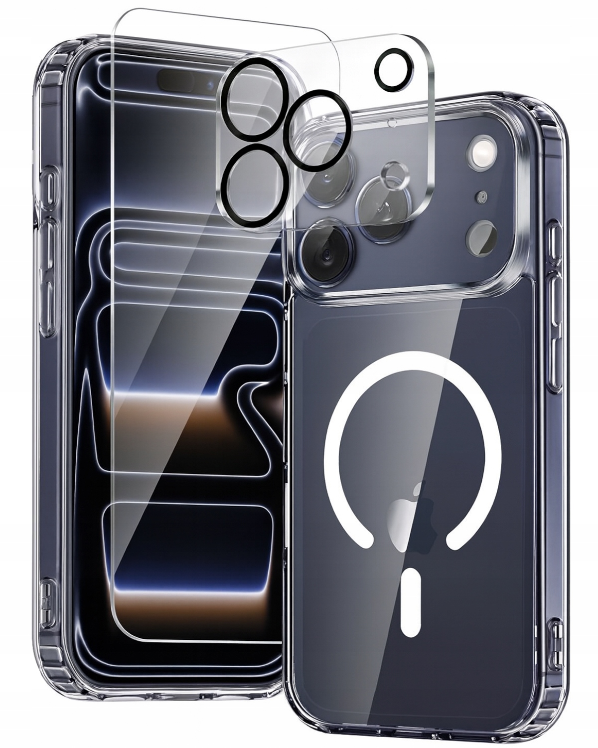 Etui Case do iphone 17 Pro Szkło Przeźroczyste Do Magsafe Wzmacniane