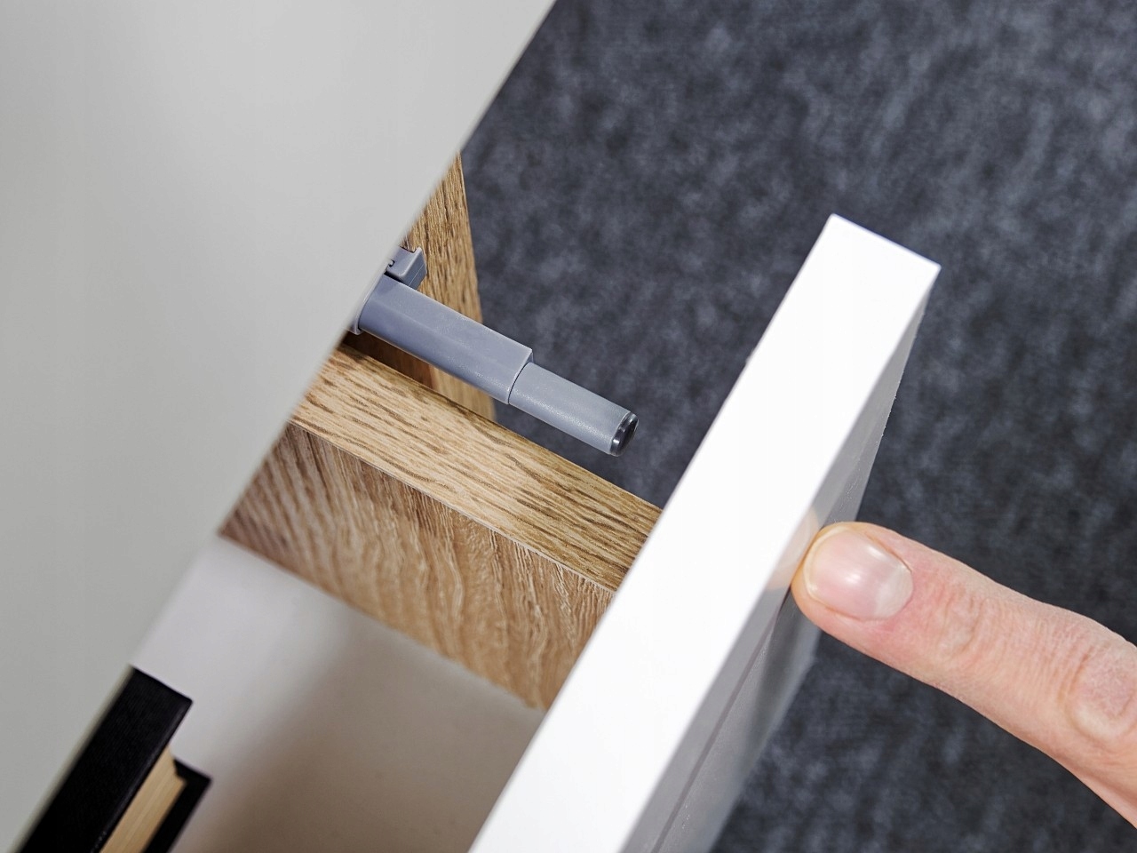 Biurko 3 szuflady prawe SZARE Kolekcja RADEK