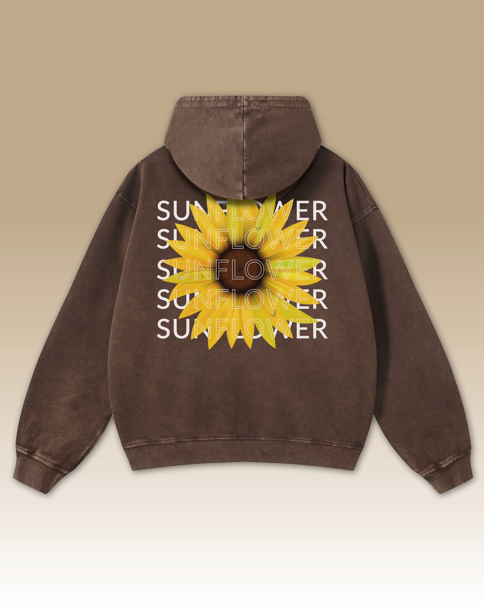 Mikina Sunflowers Slunečnice Květiny Slunce Dovolená Příroda Hnědá XL