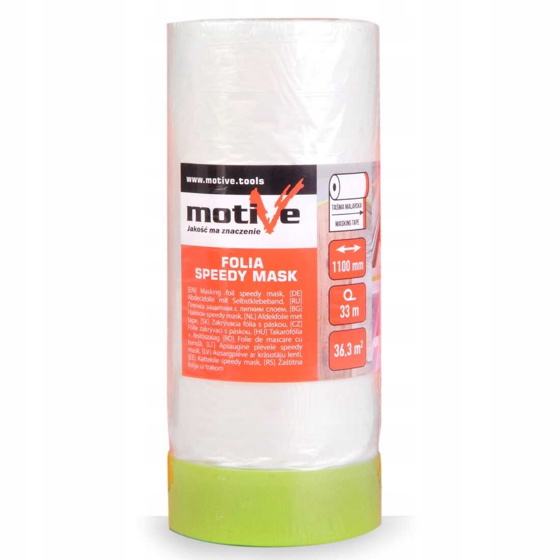 

Antychlap Folia malarska z taśmą Motive 1100mm/33m