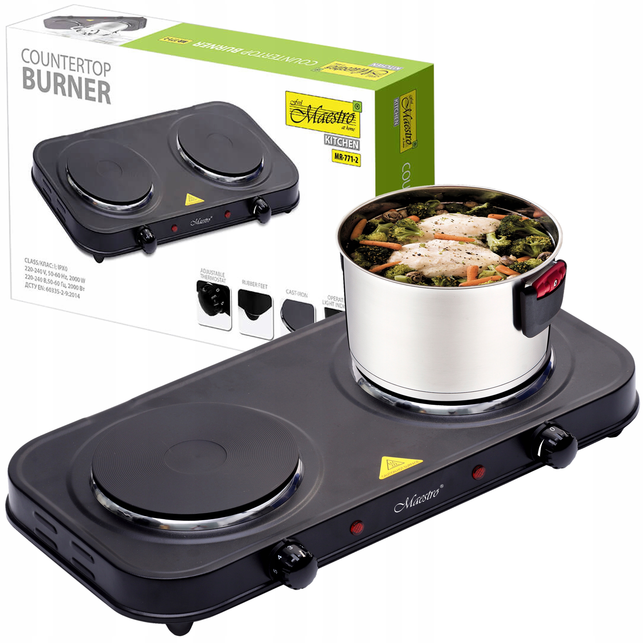 KUCHENKA ELEKTRYCZNA DWUPALNIKOWA NA PRĄD MOCNA