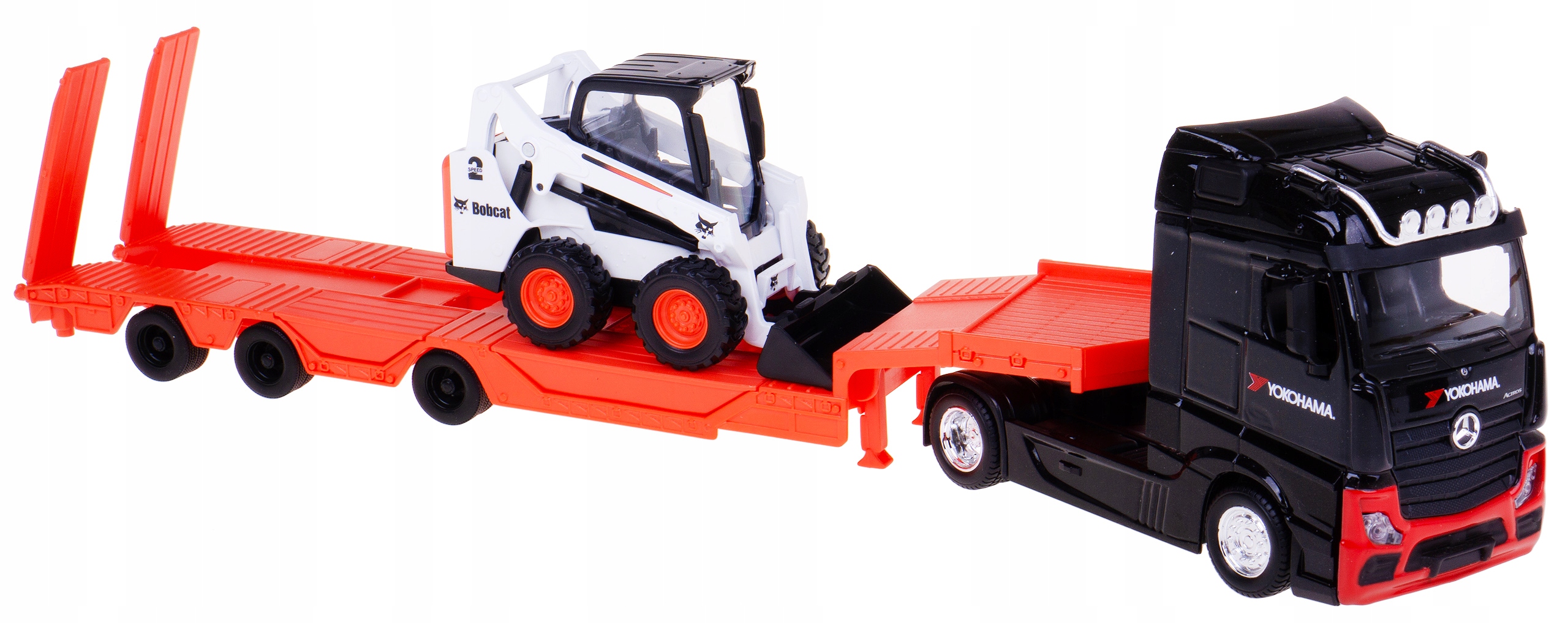 Mercedes Actros Tir Odtahovka 1:43 Bobcat S590 Kolový Nakladač Bburago