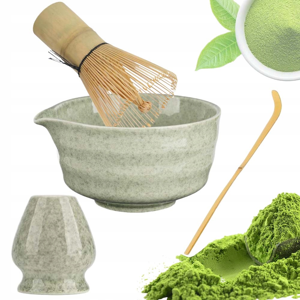 Levně 4KS Sada Na Čaj Matcha Nástroj Na Matchu Miska Lžíce Praktická