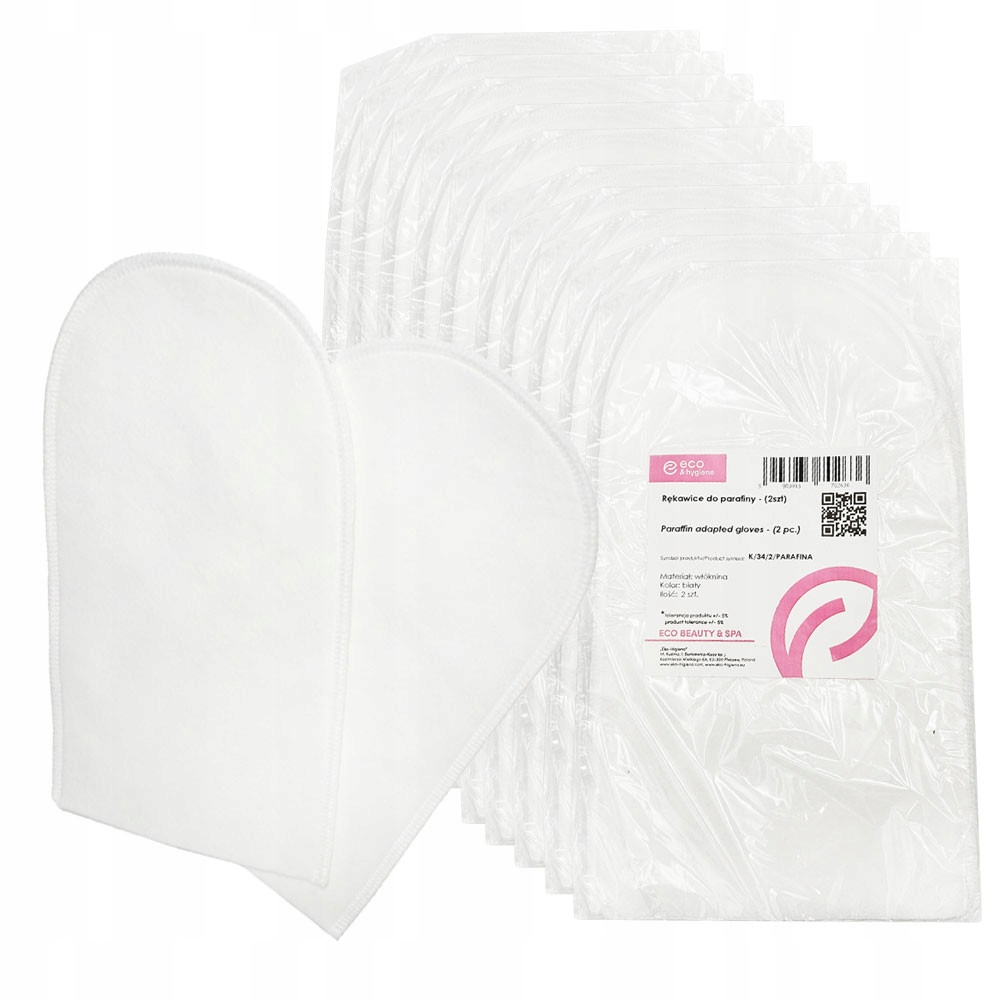 Rukavice na parafín, netkané, parafínové rukavice, bílé, 20 párů (40ks)