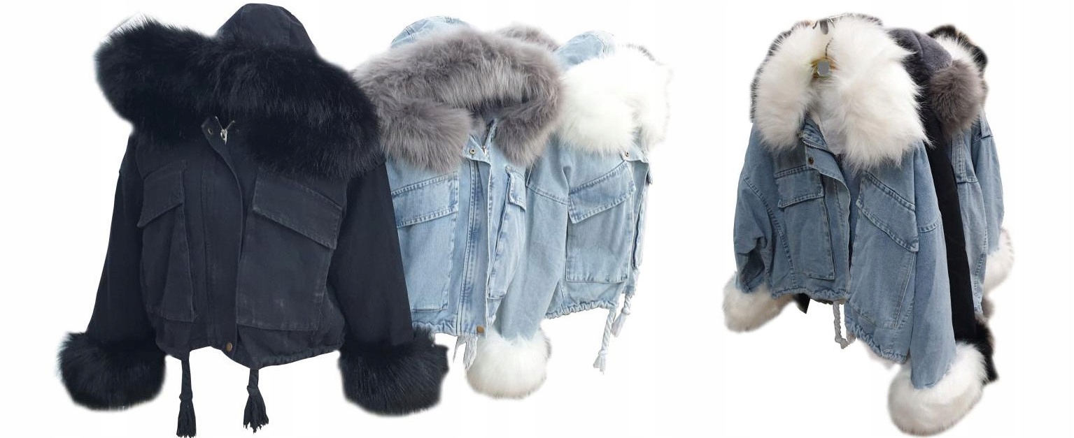 

Kurtka Jeansowa Z Futerkiem Katana Futerko Miś M/L