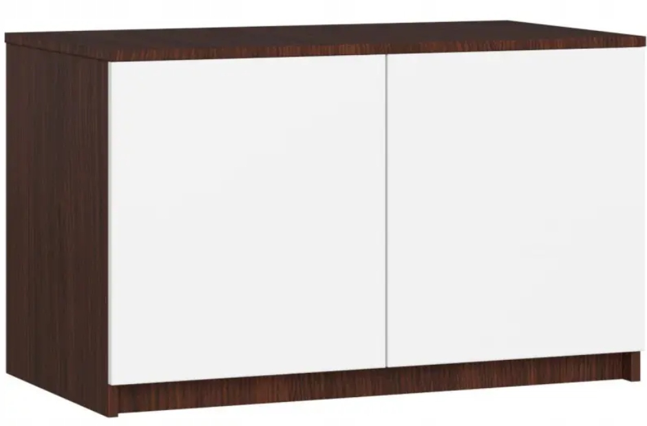 Nadstavec na skriňu S90 90 cm wenge-biely, 2 dvere Akd