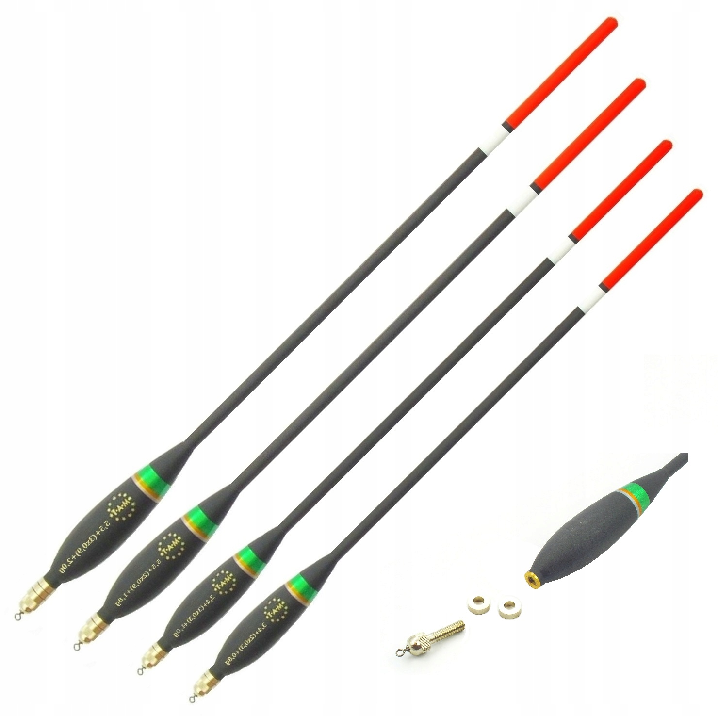 

4 X Markowy Spławik Match Waggler Dociążany M 18