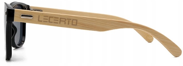 OKULARY PRZECIWSŁONECZNE UV400 DREWNIANE BAMBUSOWE ZESTAW LECERTO Marka inna marka