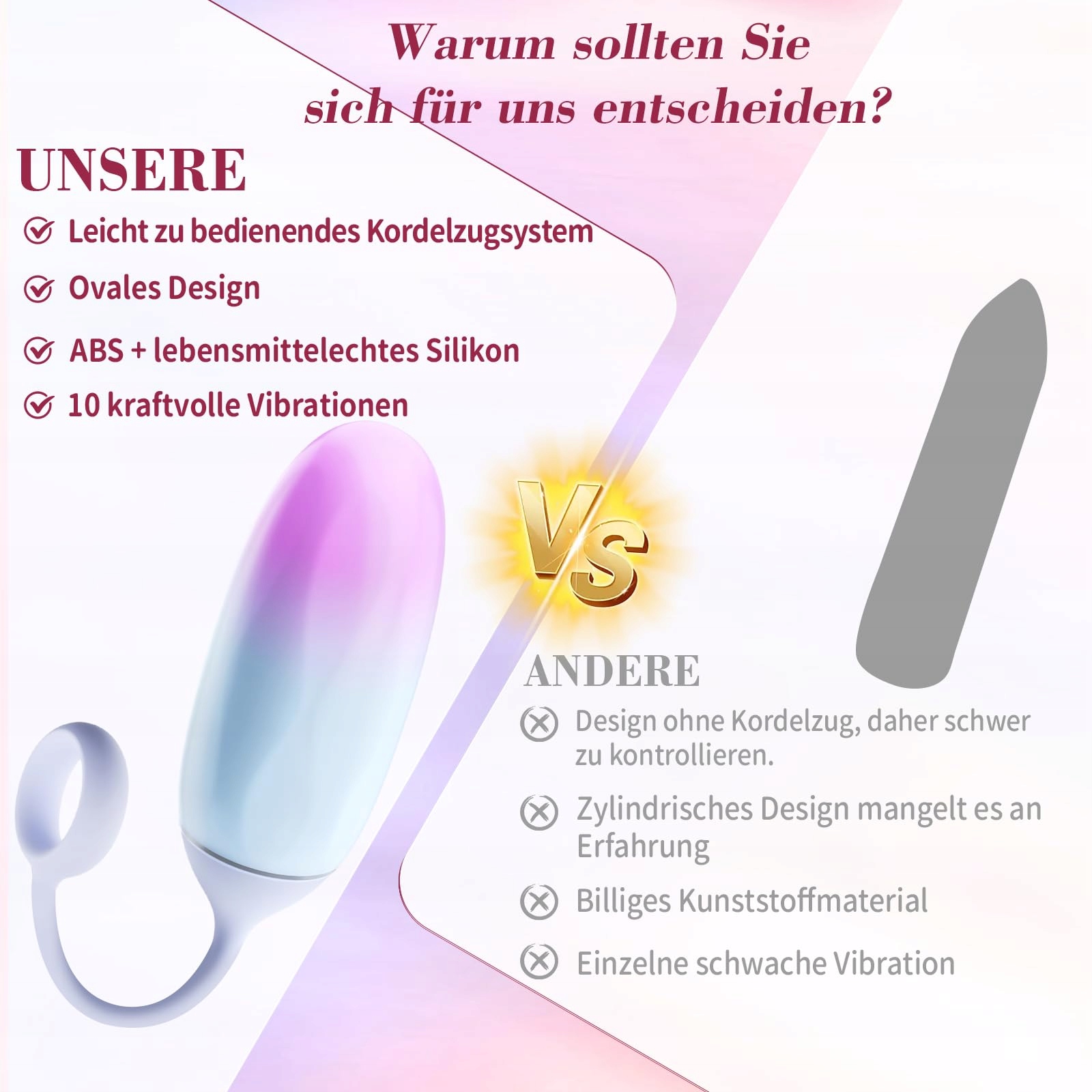DESIRE SPARK Mini Wibrator Z Aplikacją Dla Kobiet 10 Trybów Wibracji — miniatura 5
