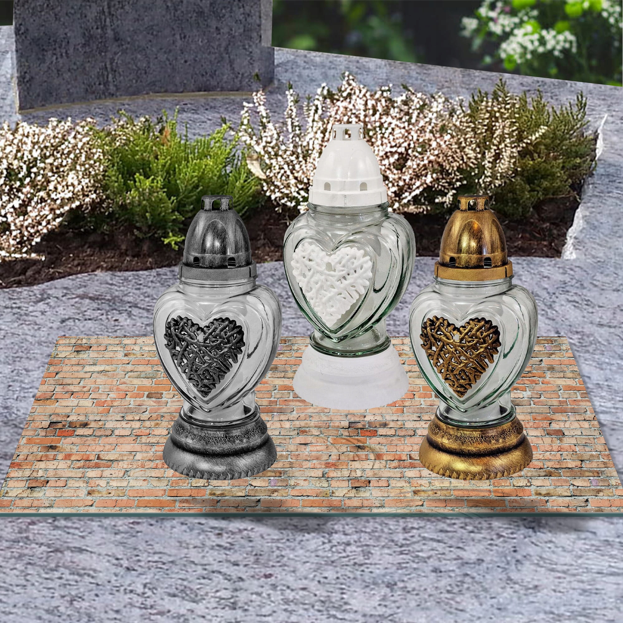 SZKLANA PODSTAWKA POD ZNICZE 60x30cm Mur 212d Materiał szkło hartowane