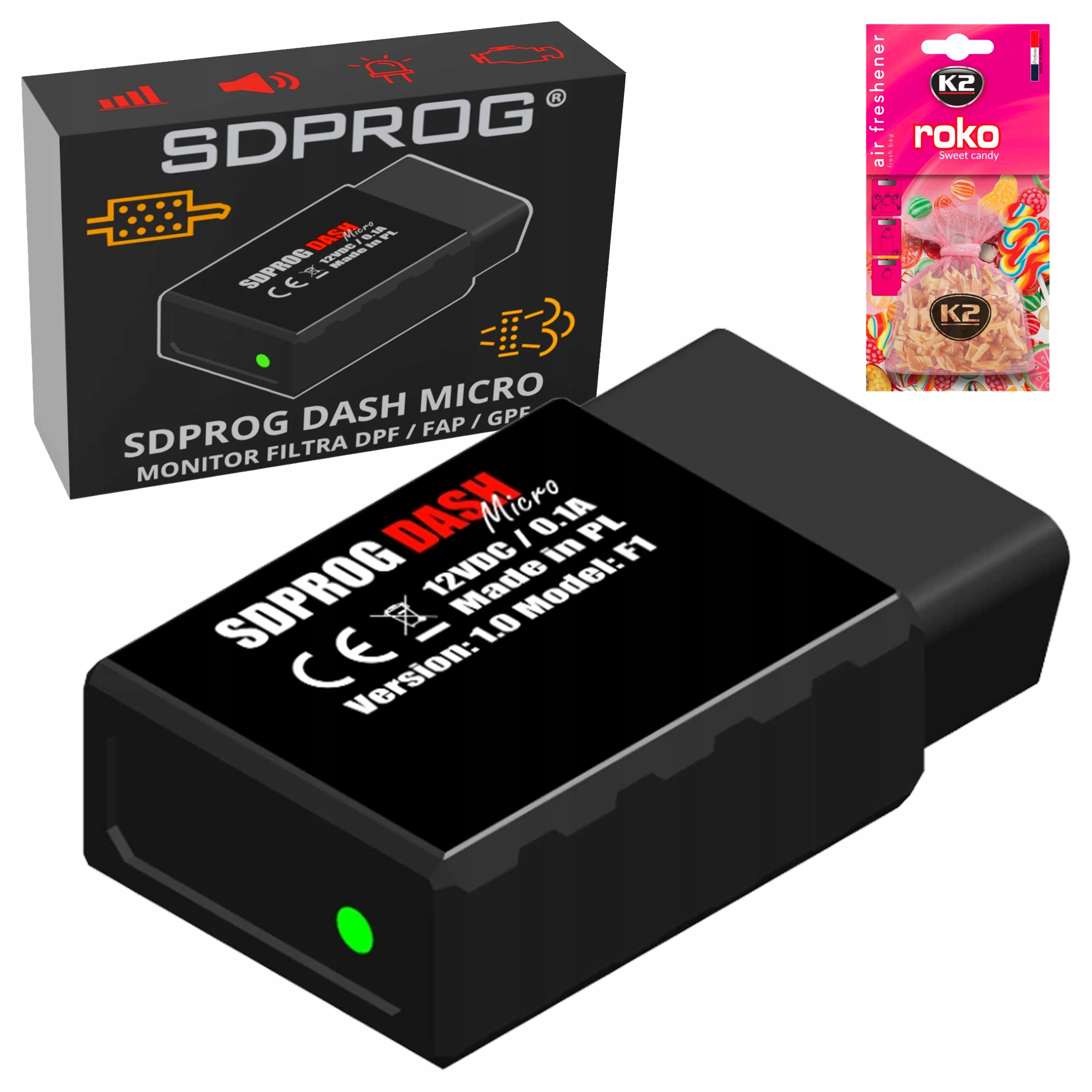 Monitor Wskaźnik Filtra Dpf Fap Sdprog Dash Micro OBD2 Fiat Ducato 250 290