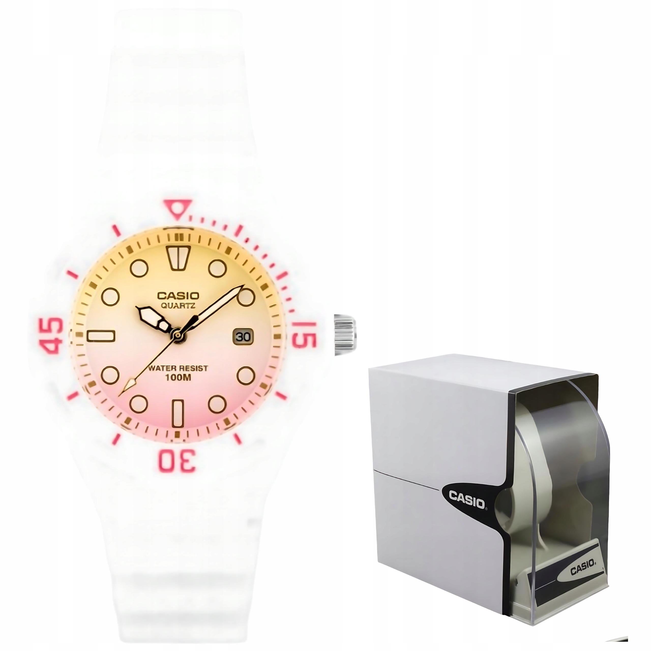 Dámské hodinky Casio LRW-200H-4E2V Voděodolné WR100 Bílé Růžové