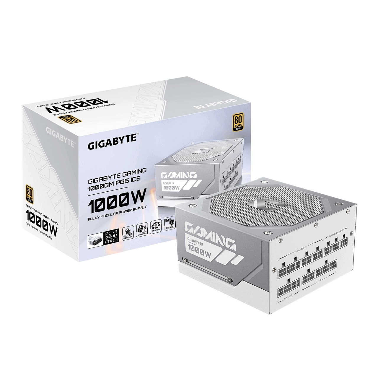 Gigabyte Gaming 1000GM PG5 ICE 1000W 80+ Gold ATX 3.1 White