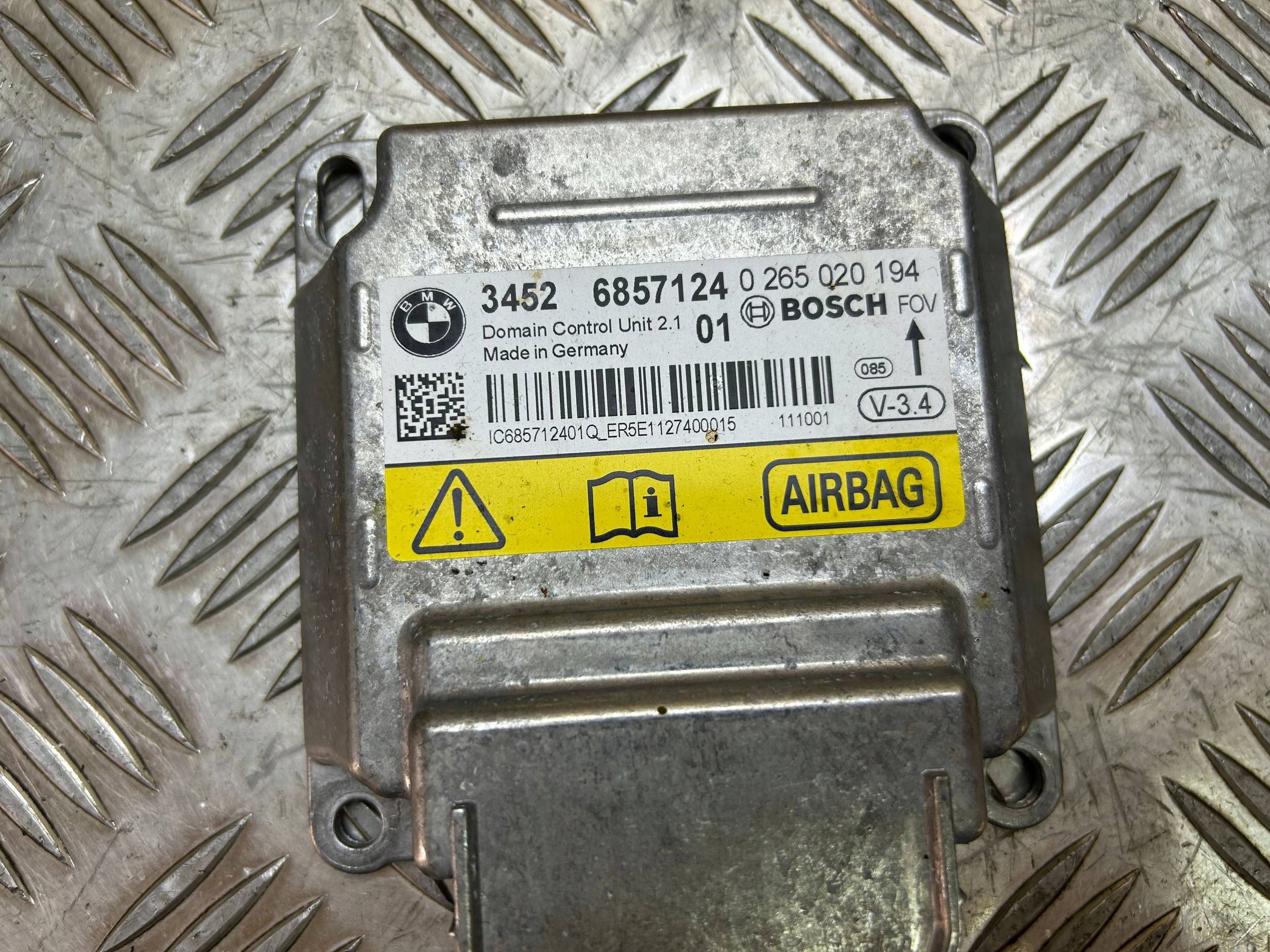 control unit / module airbag BMW 5 F10 F11 2012 6857124