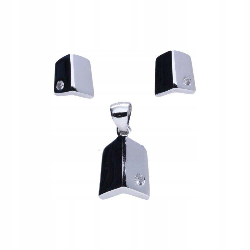 Dámský stříbrný komplet 925 otevřená kniha s bílým zirkonem jako dárek