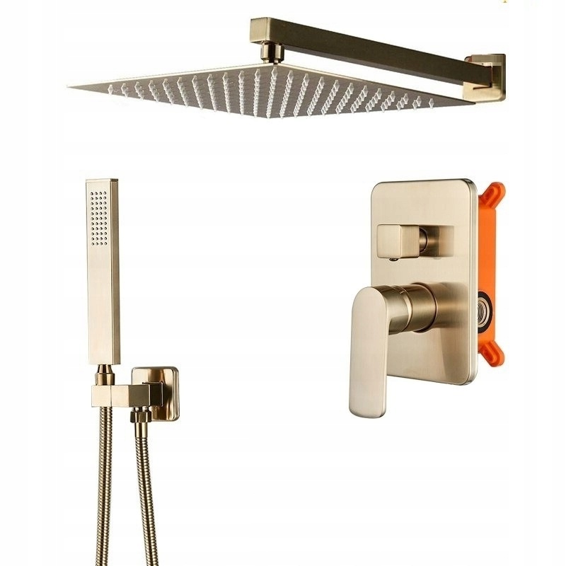 Podomietkový sprchový set zlatý Golden Mat 25