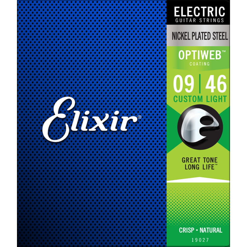 Struny do gitary elektrycznej Elixir 19027 Nickel OPTIWEB Coating 9-46