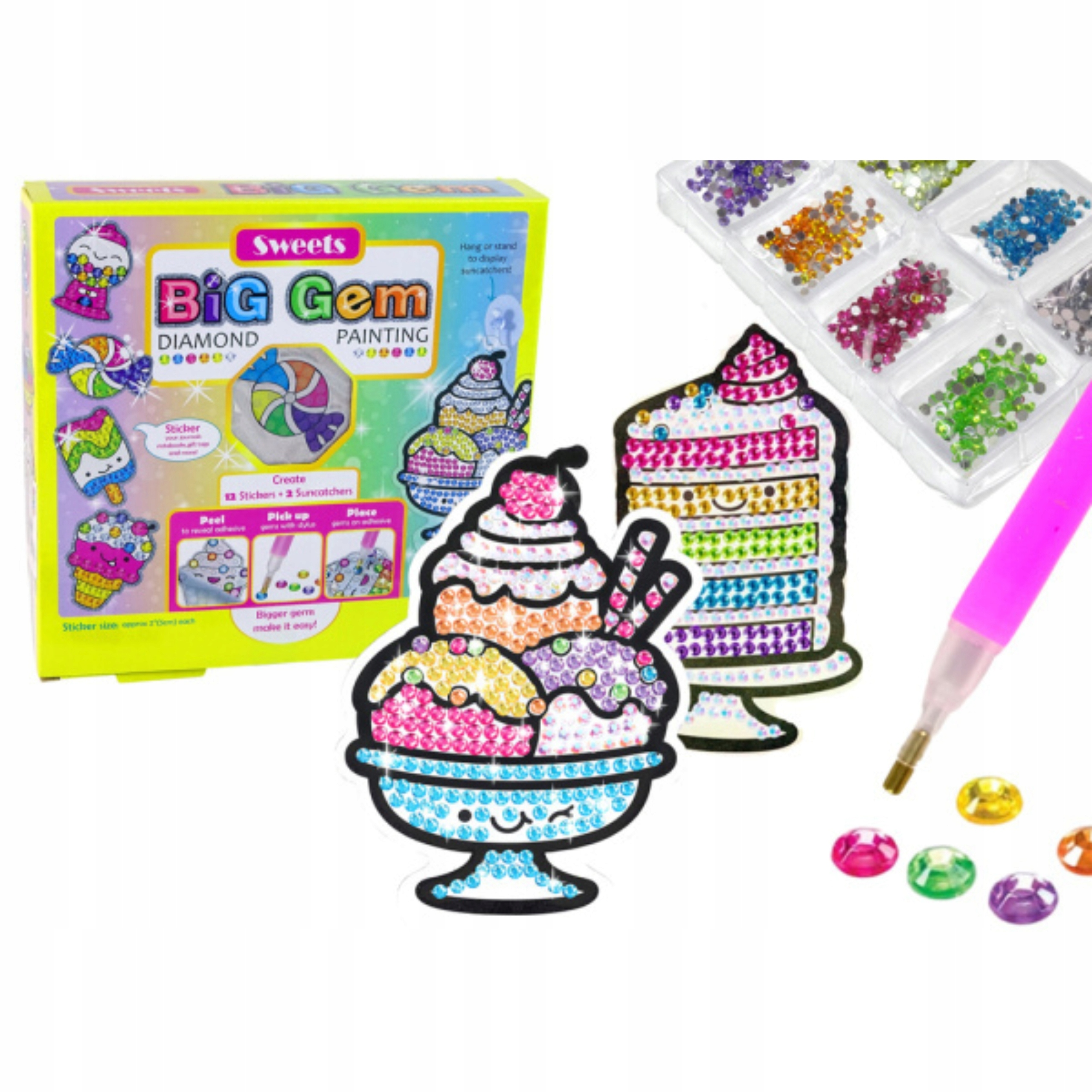 HAFT DIAMENTOWY DLA DZIECI MOZAIKA MALOWANIE DIAMENTAMI 5D ZESTAW SZABLONY Materiał plastik