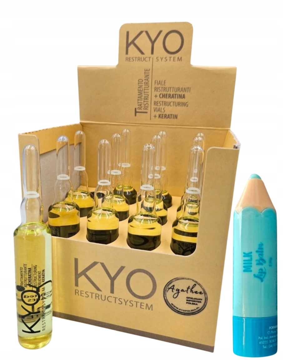 KYO Restruct System Ampułki z Keratyną 12x10 ml + PREZENT POMADKA