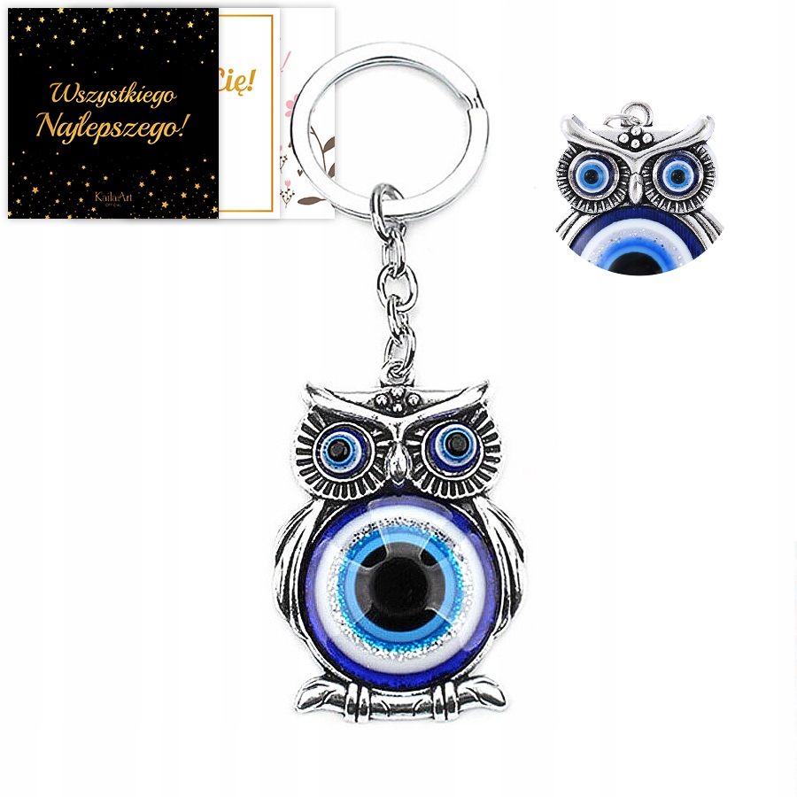 Купить БРЕЛОК ДЛЯ БРЕЛОК «ГЛАЗ ПРОРОКА» СИНЯЯ СОВА АМУЛЕТ НА УДАЧУ ...