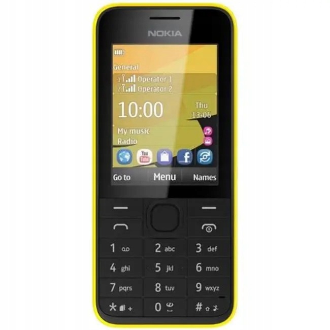 Telefon komórkowy Nokia 208 64 Mb 256 Mb 3G żółty Polska dystrybucja