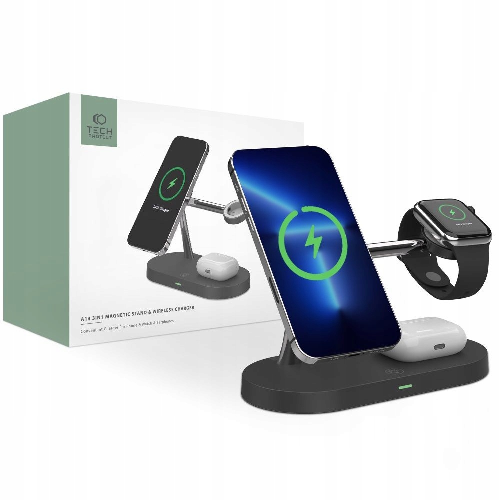 Tech-Protect A14 3in1 Bezdrátová indukční nabíječka MagSafe