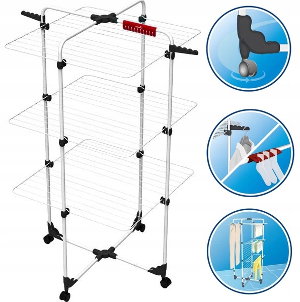 Levně Sušák zahradní volně stojící Stabilní a pohodlná 71 x 71 cm