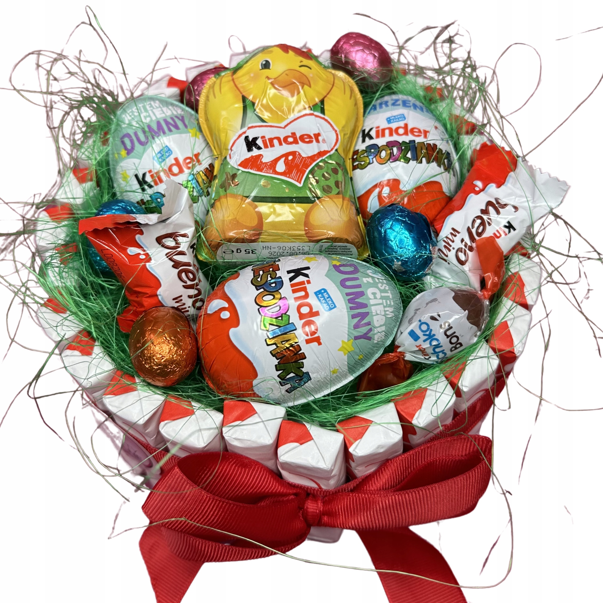 Zestaw Prezentowy Tort Kinder Upominek Dla Dzieci Wielkanoc Zajączek