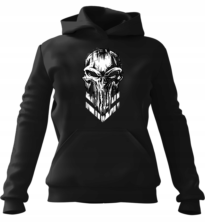 pánská mikina s kapucí Punisher Military černá 3XL pro muže, muže a muže