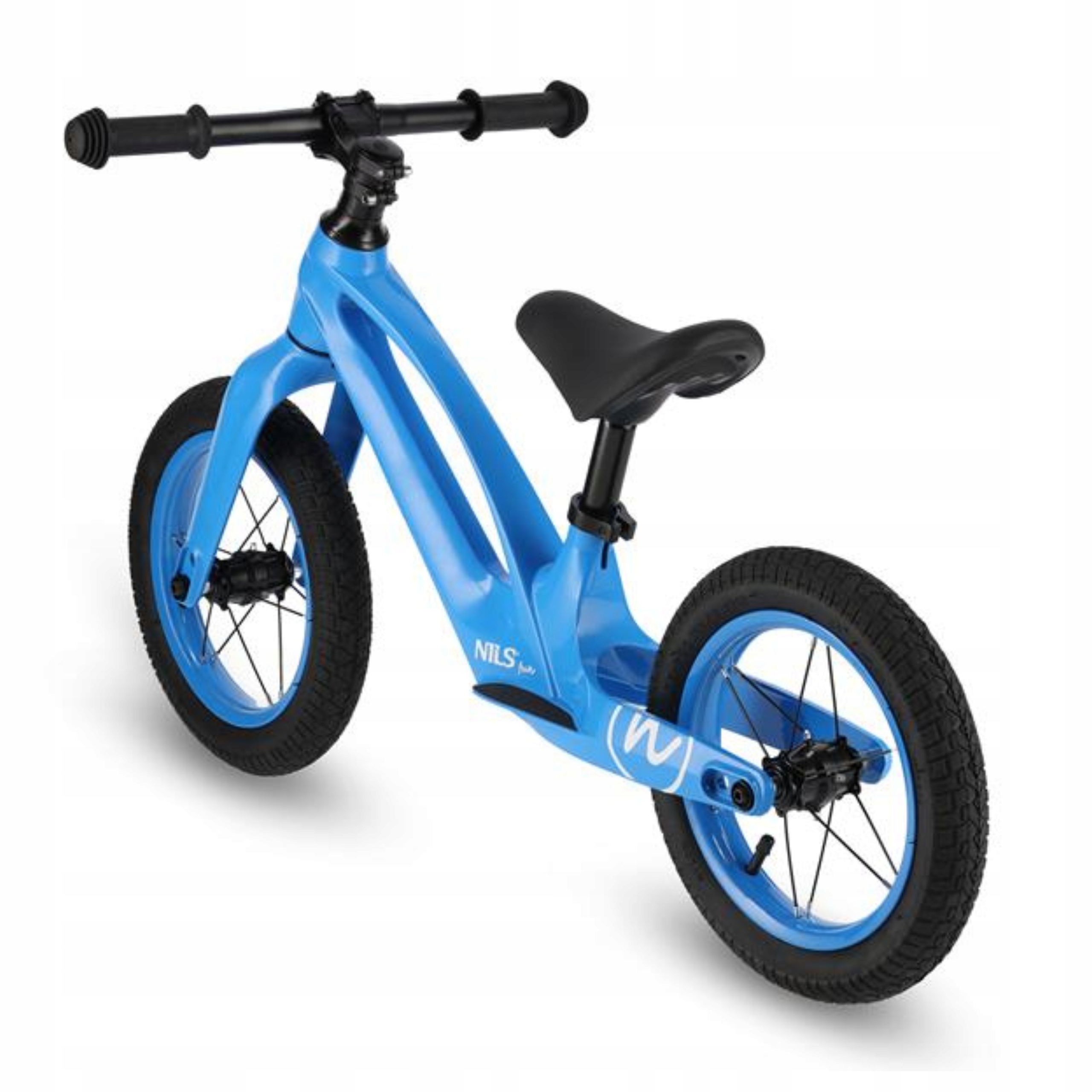 Biegowy rowerek dwukołowy dla dzieci Led niebieski Nils Fun RB901