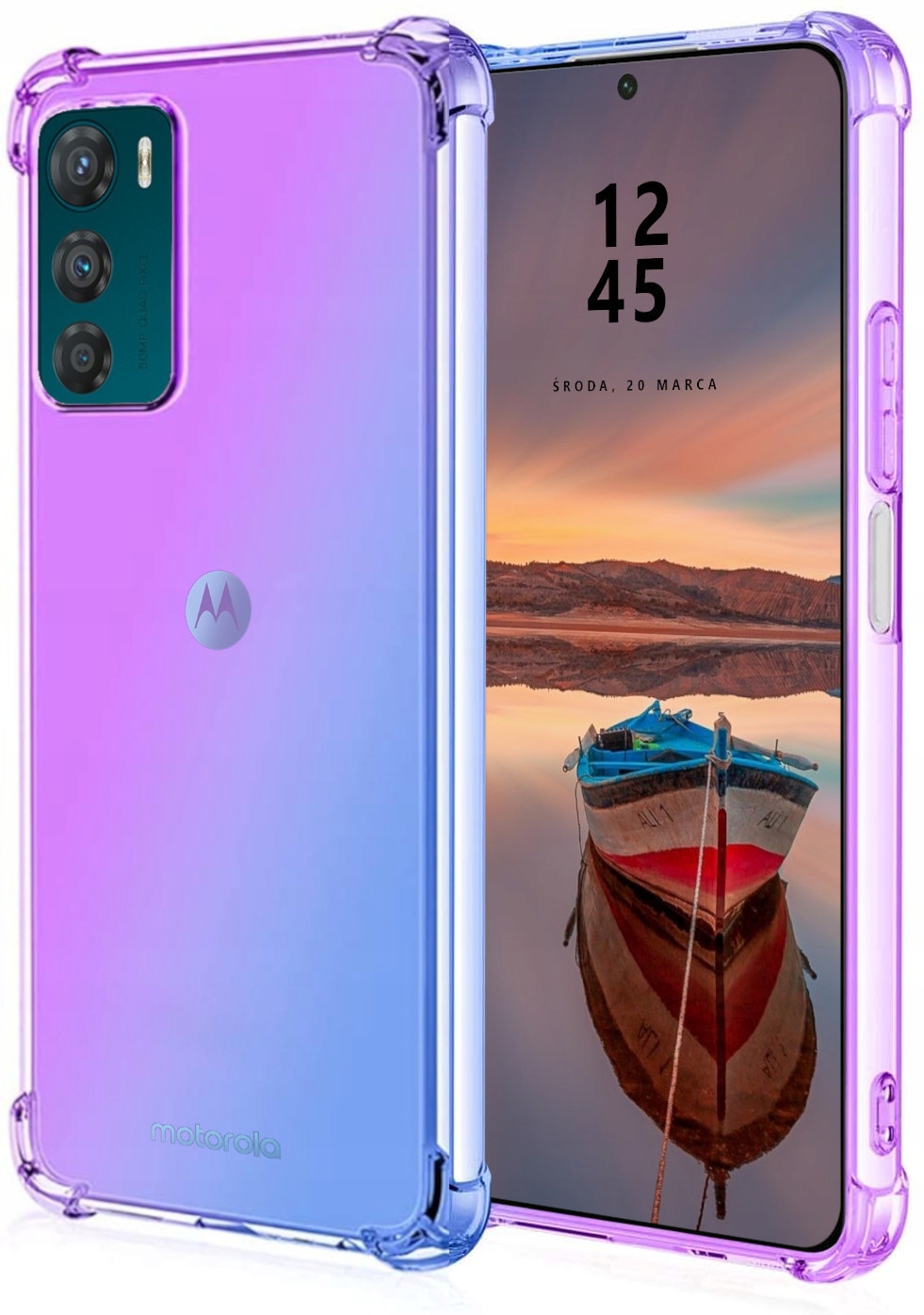 

Etui Mieniące Aurora Do Motorola G42 2x Szkło