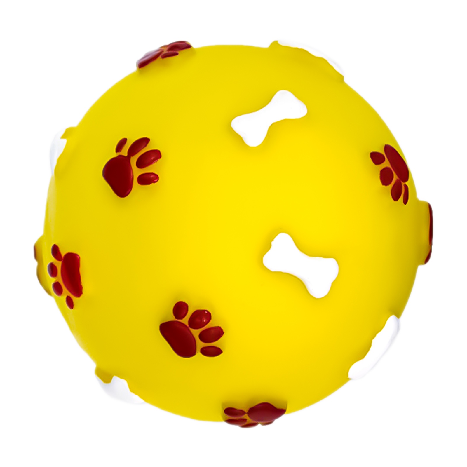 

Pet Nova-gumowa Żółta Piłka W Łapki I Kości 7,5CM