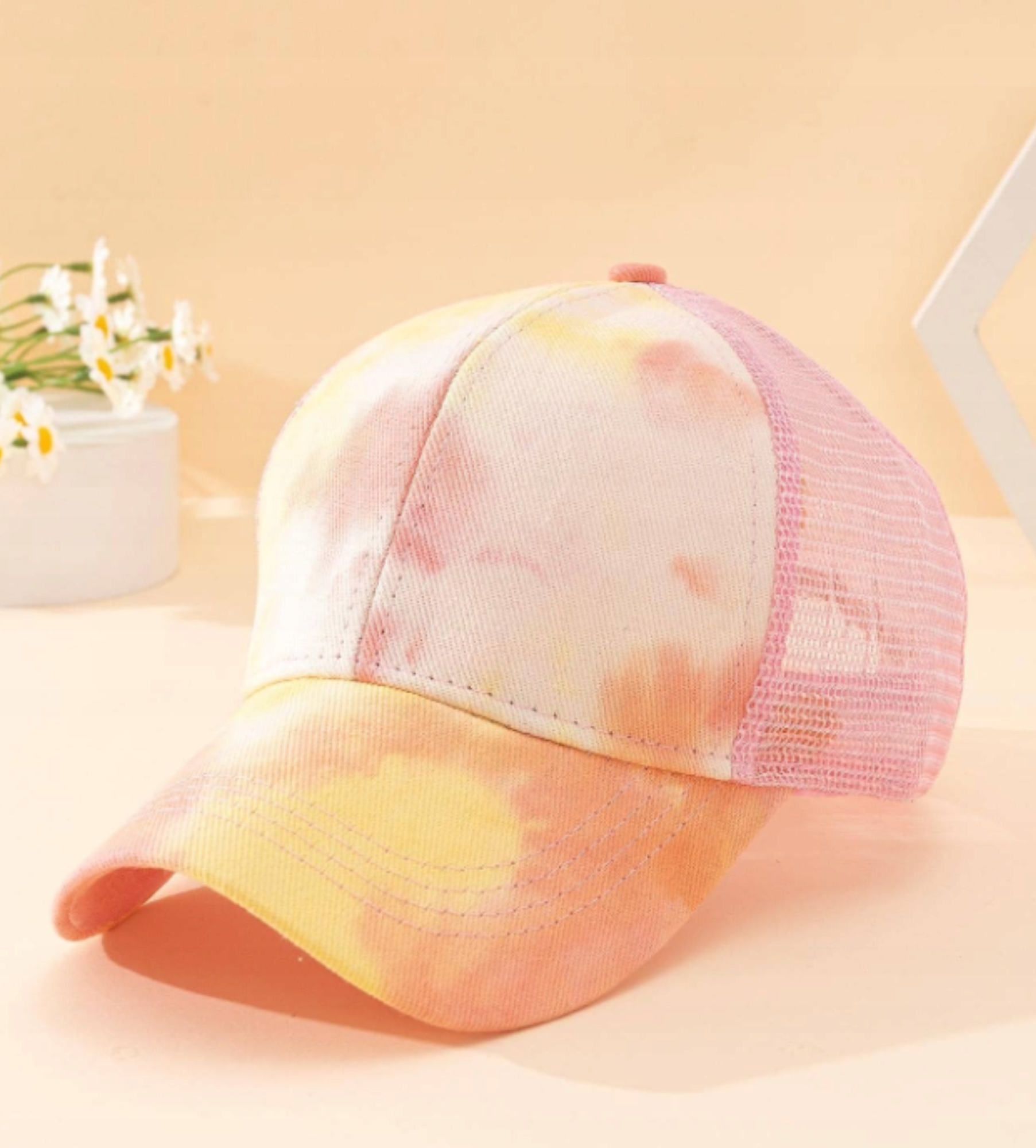 CZAPKA DAMSKA Z DASZKIEM NA KUCYK PRZECIWSŁONECZNA SIATKA PONYTAIL Rozmiar uniwersalny