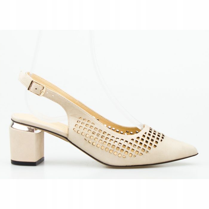 Ažurové Zabudované Sandály, Módní Podpatek, Krásný