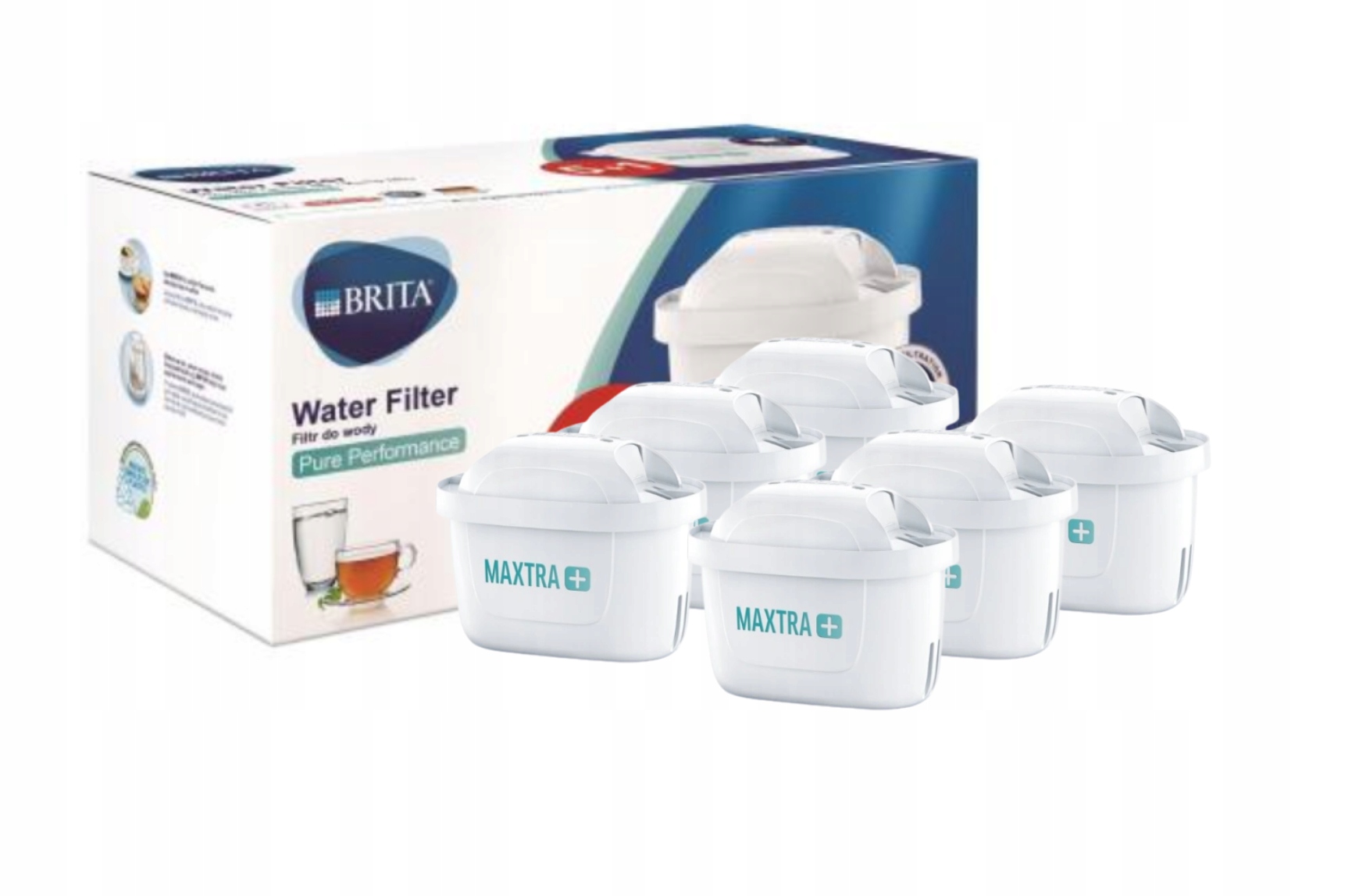 6 Sztuki Wkład Filtr Brita Maxtra Plus+ Oryginalne