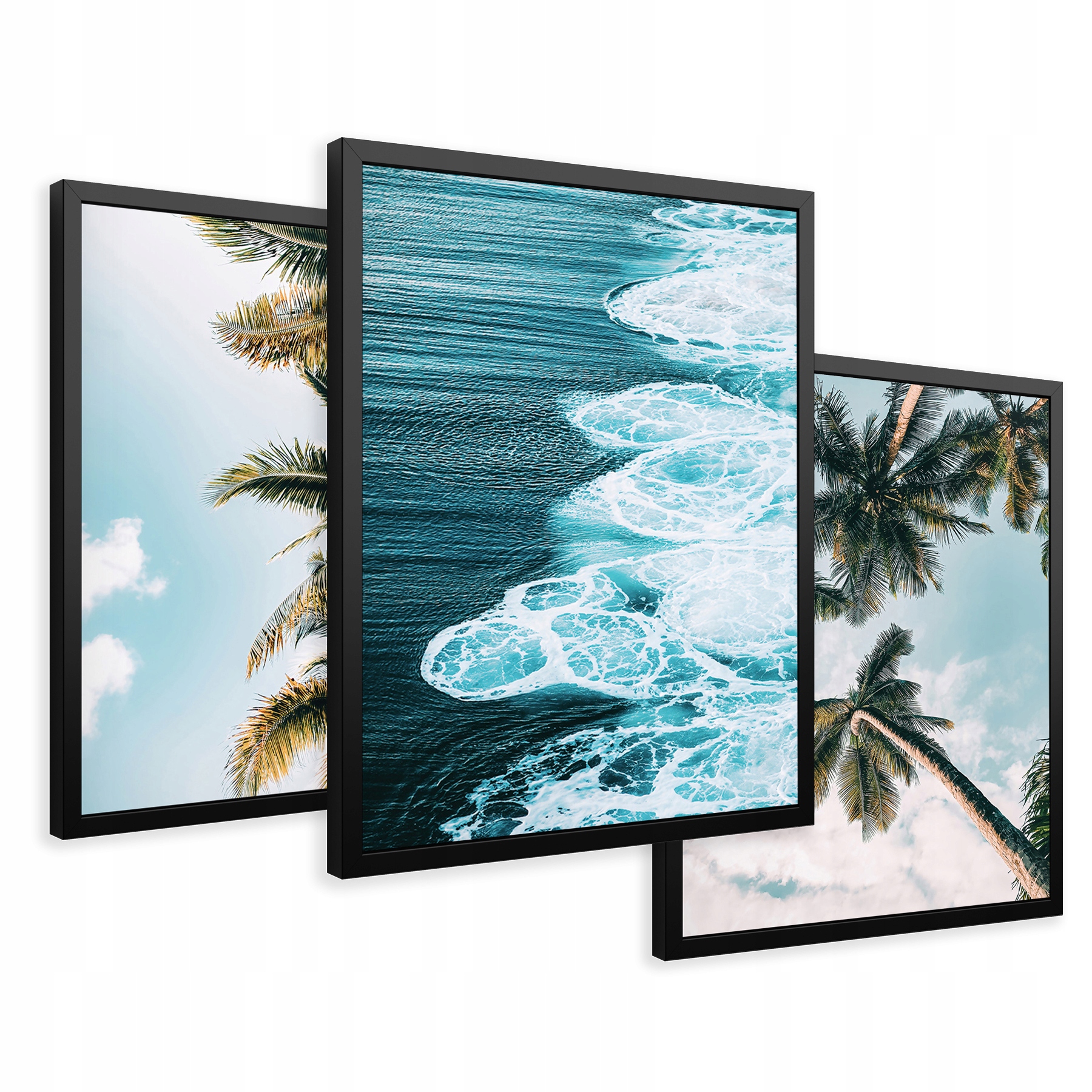 

Obrazy w ramie tropikalna plaża morze palmy 43x99