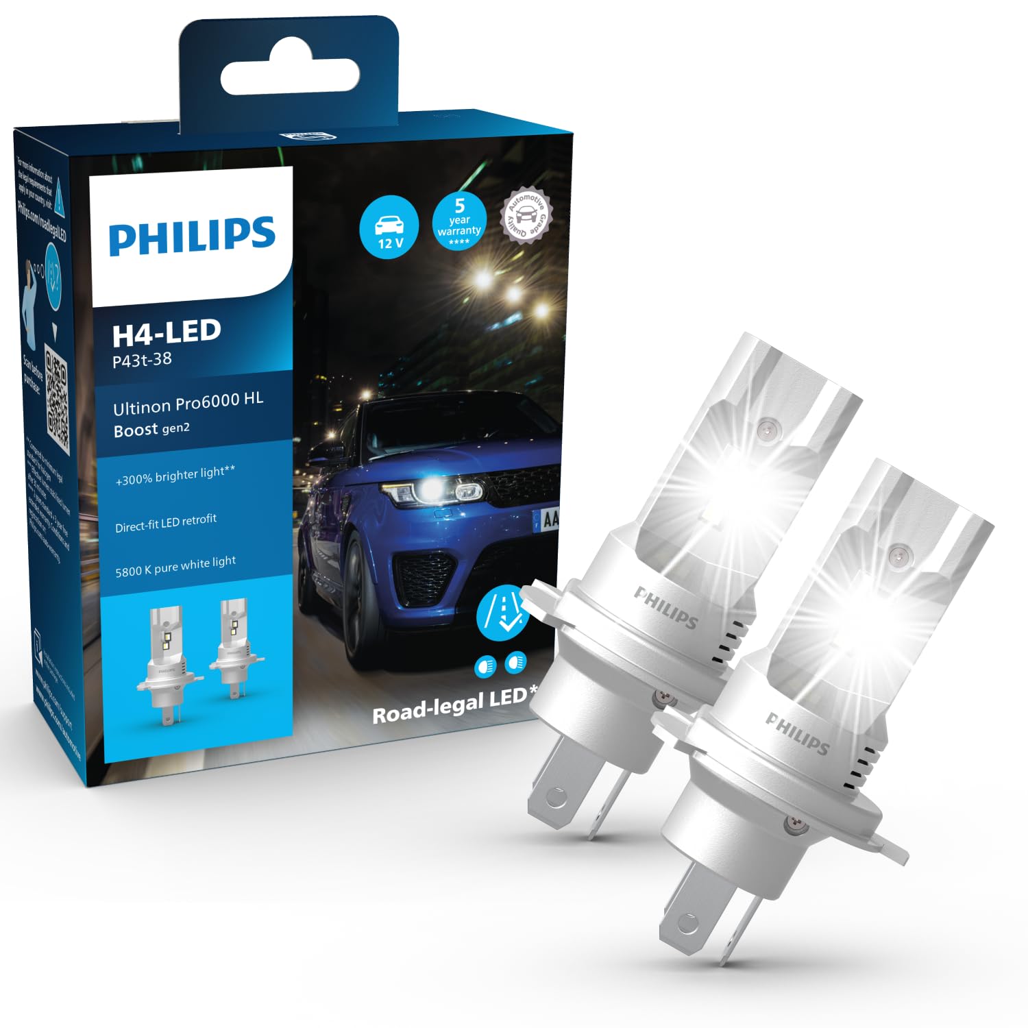 Żarówki Samochodowe Led Philips Ultinon Pro6000 Boost Hl gen2 11342U60B2X2