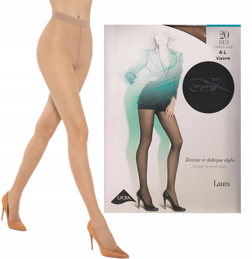 

Rajstopy klasyczne Lycra Gatta Laura 20 Den 2-S