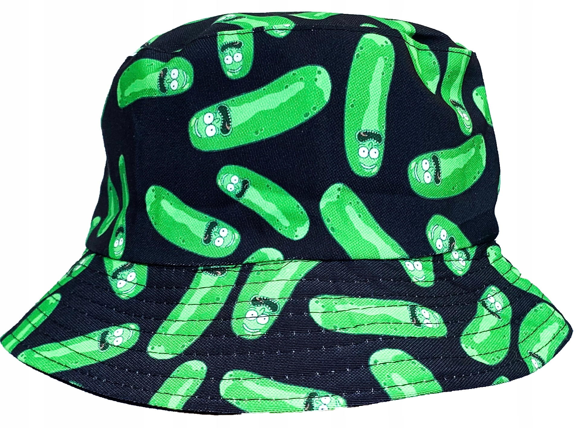 

Czapka letnia bucket hat w śmieszne ogórki czarna