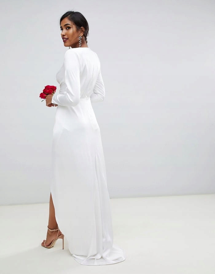 ASO EDITION BIAŁA SATYNOWA SUKNIA (36) Marka inna marka