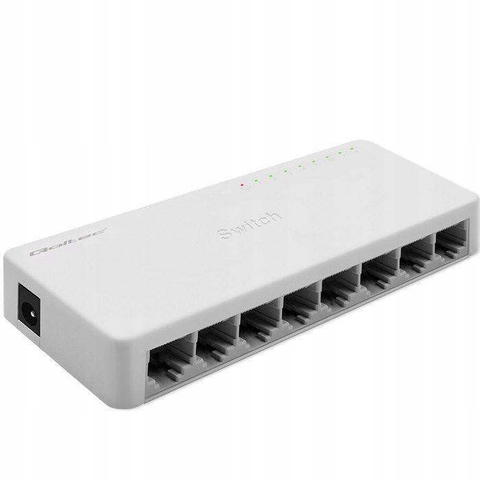 Qoltec Switch Přepínač 8 x port RJ45 1000Mbps Lan