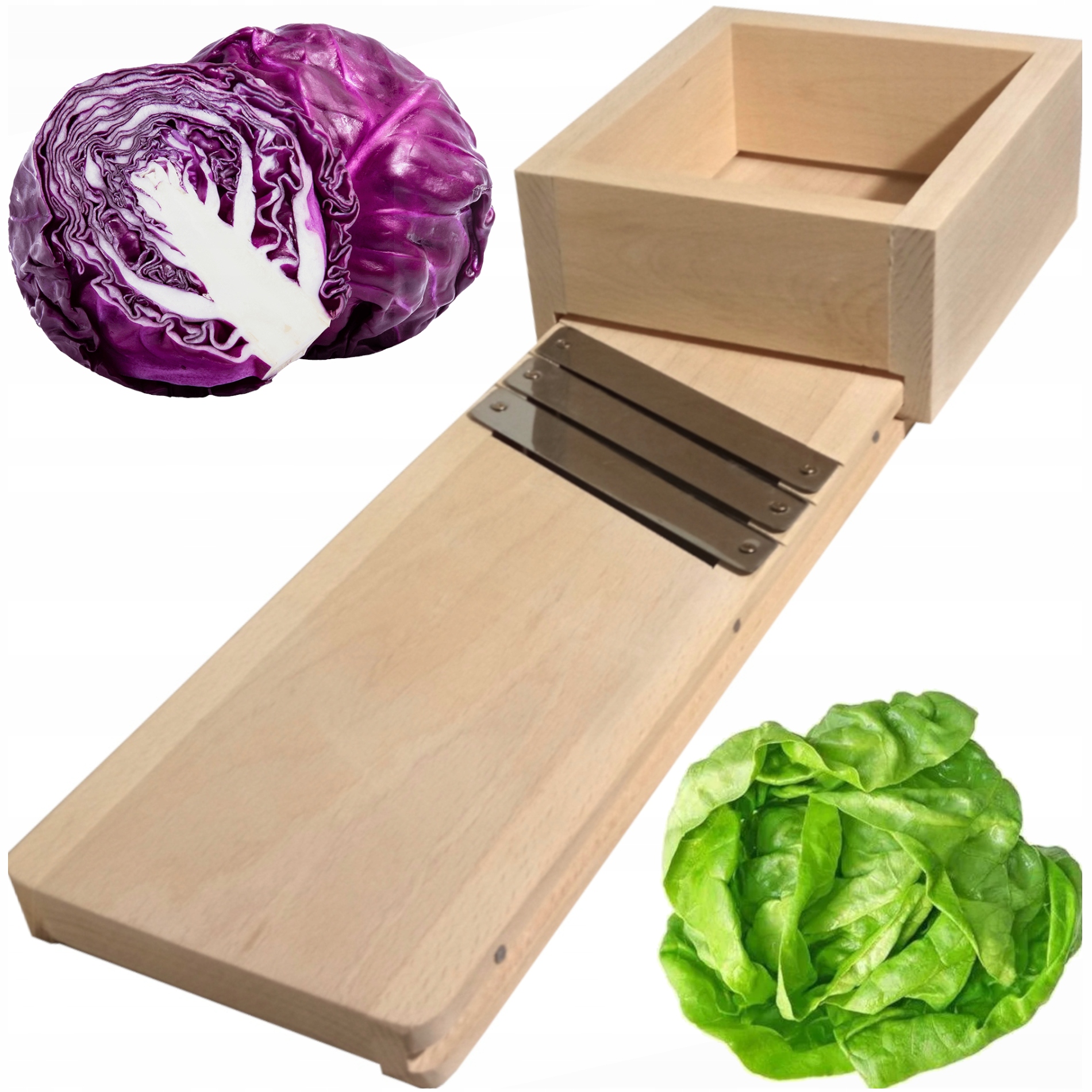 Obrovské Struhadlo Na Zelí A Zeleniny Kráječ 2KG 3v1