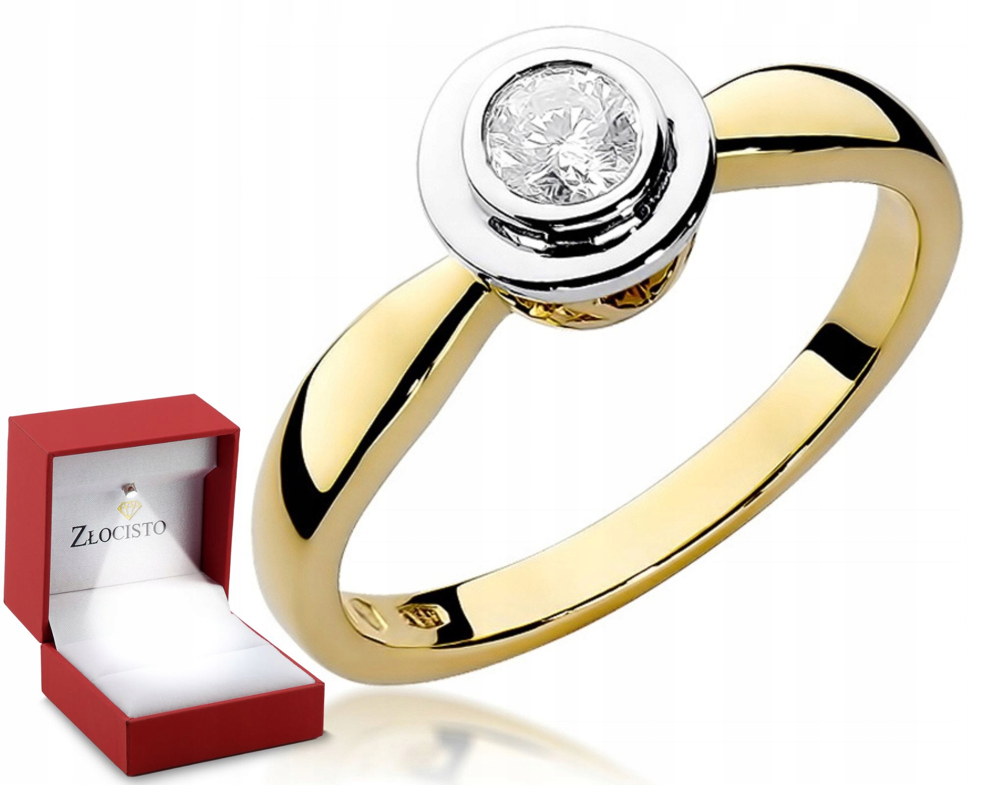 Prstýnek Briliant 0,30 Ct Klasika 0,585 Gravírování