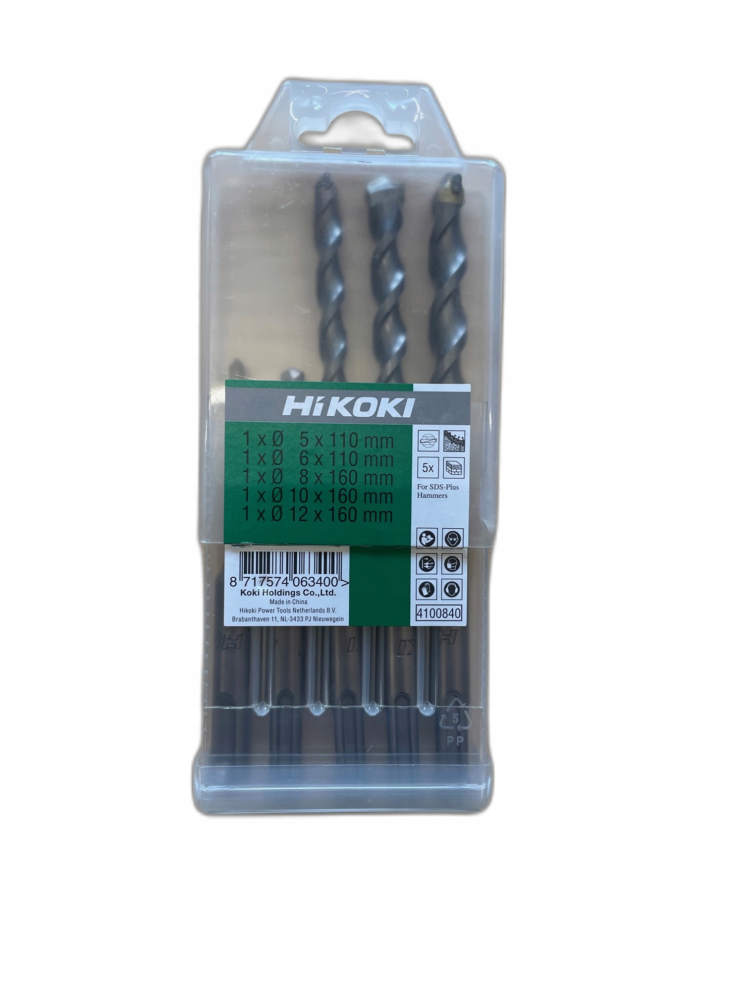 

Wierteła dwuostrzowe Sds Plus 5szt. Hikoki 4100840