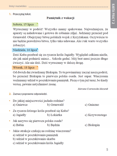 Owocna Edukacja. Czytanie Ze Zrozumieniem. Klasa 2 Nośnik książka papierowa