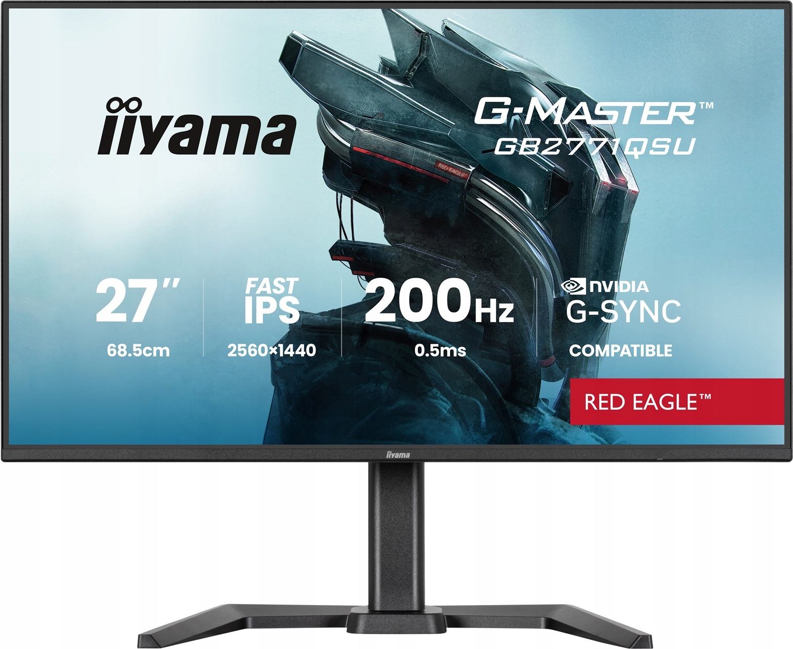 Monitor 27" iiyama G-Master GB2771QSU-B1 Wqhd Ips Led 200Hz 0,5ms Hdmi