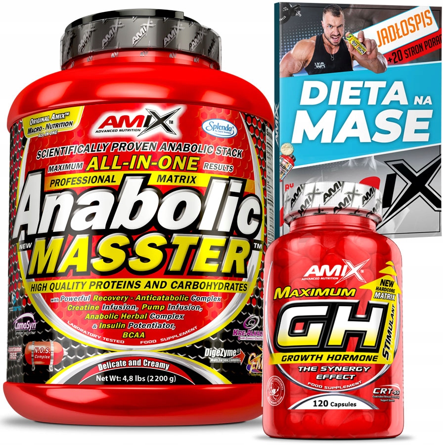 Kondicionéry na svalovou hmotu sada gainer booster růstového hormonu síla
