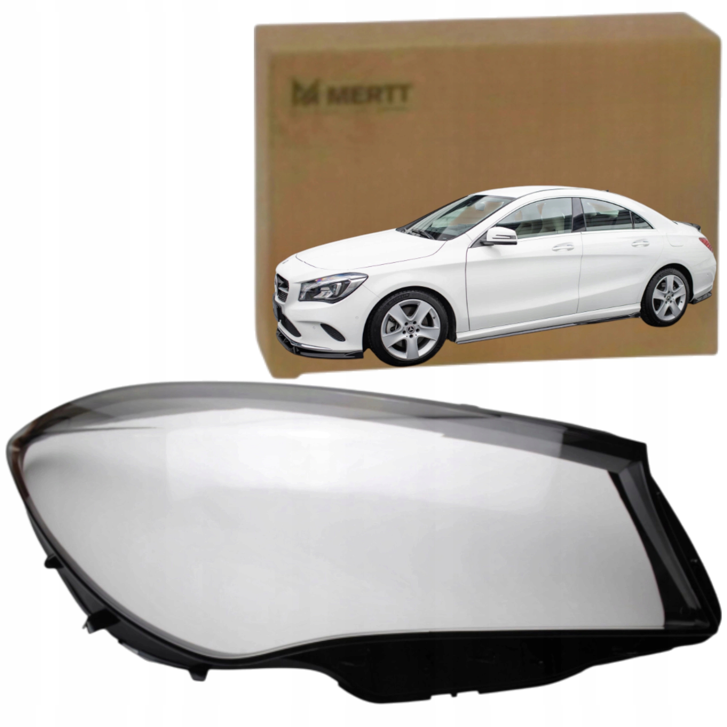 Mercedes Cla W117 2016-2018 Klosz sklo Předního světlometu Pravé
