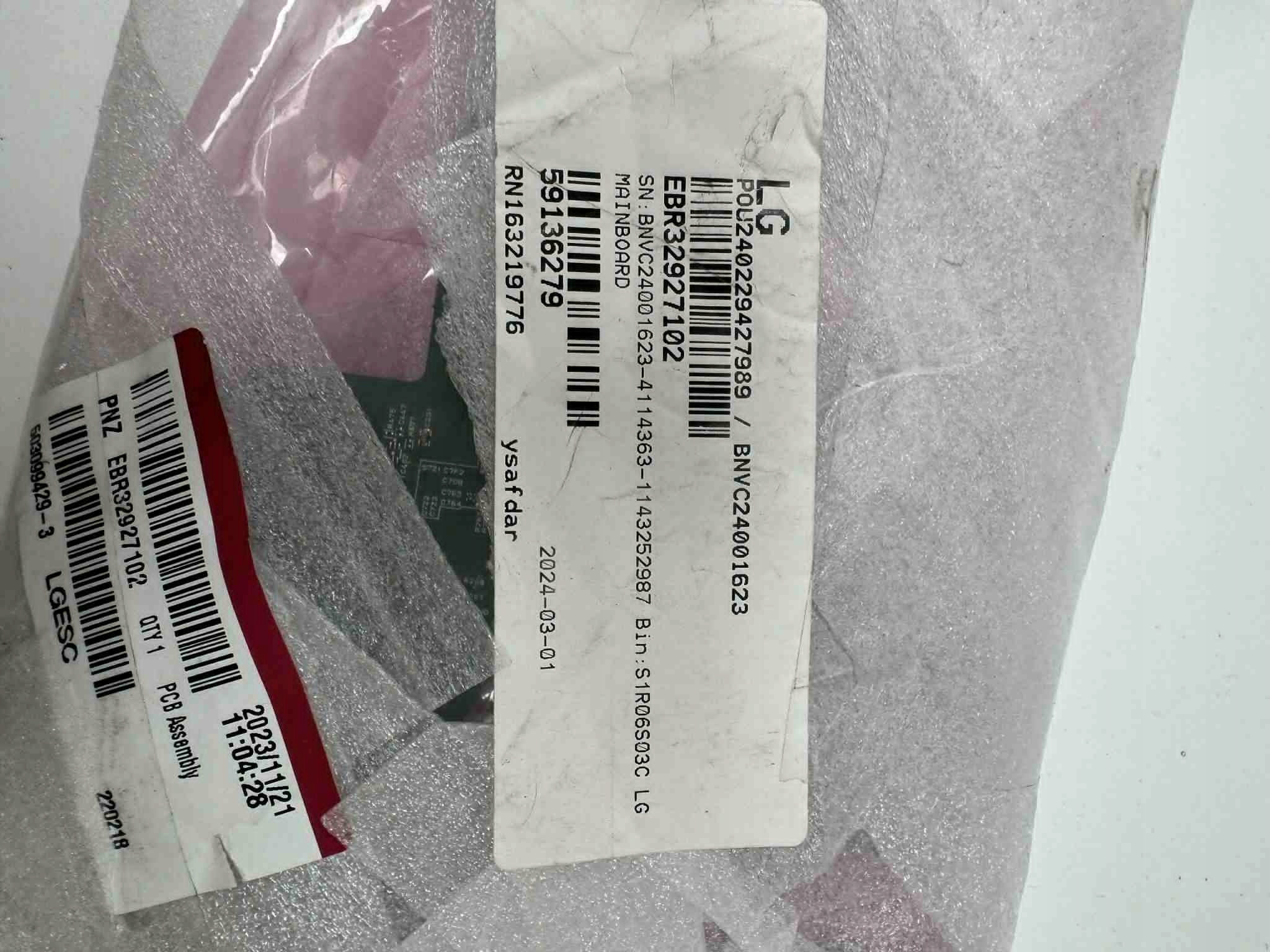 Hlavní deska plošných spojů (hlavní sestava Pcb) EBR32927102