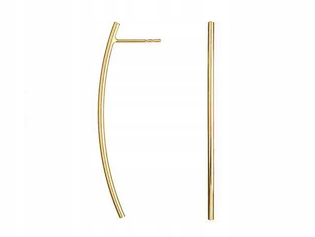 

Pozłacane srebrne kolczyki Rurki długie 4,6 cm 925